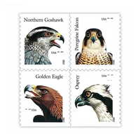 Timbres-poste et étiquettes américaines en vrac, collection 2012, Oiseaux de proie, impression personnalisée, timbres-poste et étiquettes pour envois internationaux