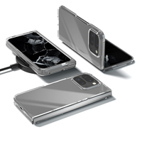 Coque de téléphone portable transparente à couverture complète avec charnière Film protecteur d'écran pour Google Pixel 9 pro pli