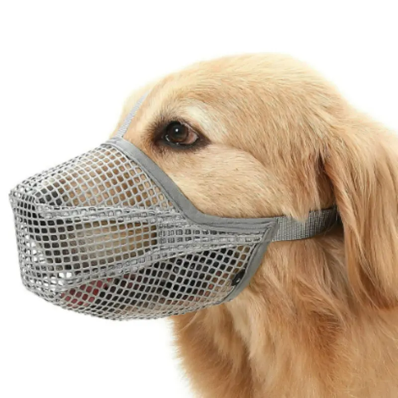 Museruola traspirante per cani Anti morso regolabile su misura per cani