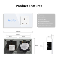 Prise intelligente Bingoelec compatible Tuya Alexa pour rideau, interrupteur de rideau avec fil neutre et fil sous tension, prise britannique