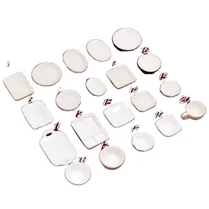 Sofra küçük plaka kase çay fincanı Flatback reçine Charms balçık için mobil durumda anahtarlık DIY zanaat dekorasyon