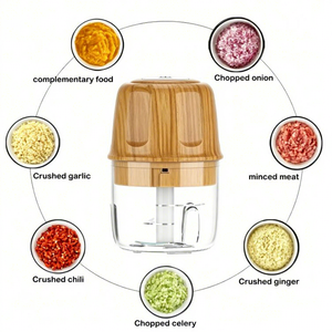 Mini Picadora de Alimentos Recargable, Picadora de Ajo Eléctrica Inalámbrica USB, Procesador de Alimentos Pequeño y Portátil para Comida de Bebé, Cocina y Camping - Product Image 2