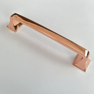 Luxury Kitchen Drawer Furniture Cabinet Handles Zinc Rose <strong>Gold</strong> Zinc Dresser Pull Handle - Product Image 5