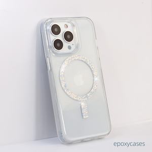 Étui transparent magnétique en TPU et PC pour iPhone 15 Pro Max avec paillettes, étui magnétique pour iPhone 12 14 Pro Max - Product Image 5