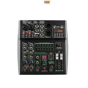 Lx402dsp Best Verkopende Audio Mixer Console Usb 4-kanaals Audio Muziek Geluid Dj Mixer