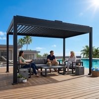 Pergola Bioclimatique Moderne en Aluminium à Lames Orientables et Gazebo de Jardin 2025 – Grande Vente, Tailles Personnalisables