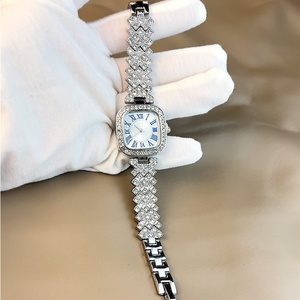 Montre carrée pour femme Starry Sky Diamond, cadran à chiffres romains, montre à quartz, bracelet, montre-bracelet pour femme avec strass - Product Image 2
