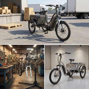Forcella Rigida in Acciaio con Rivestimento Elettroforetico, Altezza Totale 700mm, 315mm, Nero, Argento, Grigio, per Triciclo Elettrico e Bicicletta Elettrica - Product Image 3