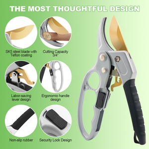 SUNSHINE Garden Gear-Action <strong>Pruner</strong> Labor-saving Pruning Shears Cutter Plant Trees Flower Branch <strong>Pruner</strong> Trimming Grafting Scissor - Product Image 3