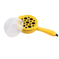 Cuiseur à œufs électrique automatique multifonctionnel, poêle antiadhésive 2 en 1, bouilloire à œufs, appareil à omelettes, couvercle transparent, 700W