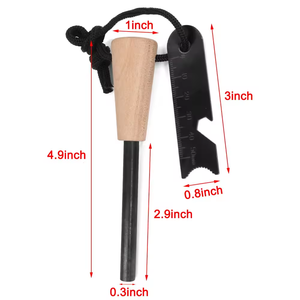 Nouveau fait à la main en bois Ferrocerium Ferro Rods Survival Striker Camping Équipement d'urgence pour les allume-feux <span class=keywords><strong>de</strong></span> magnésium - Product Image 2