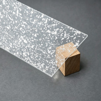 Plaques en acrylique coulé avec paillettes d'argent pour découpe laser, plateaux de service, présentoirs de cuisine, étagères de salle de bain, cadeaux personnalisés