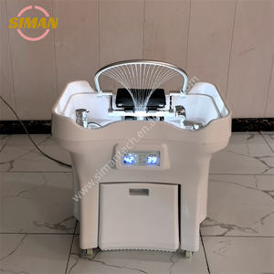 Thiết bị gội đầu <span class=keywords><strong>spa</strong></span> hiện đại mới nhất của Siman với bồn chứa nước thải, bồn rửa tóc, giường gội đầu <span class=keywords><strong>massage</strong></span> điện - Product Image 3