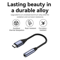 Adaptateur de câble pour écouteurs Veggieg, nouveau type-C vers 3,5 mm, USB-C mâle vers prise audio auxiliaire 3,5 mm femelle pour téléphones mobiles Android