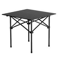 Table pliante design Egg Roll, table d'extérieur robuste en métal pour le camping et les fêtes