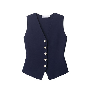 Loveda Venta al por Mayor Europa Estados Unidos <span class=keywords><strong>Chaleco</strong></span> de <span class=keywords><strong>Jersey</strong></span> de Color Sólido con Botones Estilo Y2K para <span class=keywords><strong>Mujer</strong></span>, Moda de Verano - Product Image 6