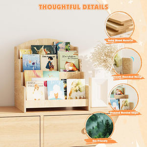 Estantería de Madera de 4 Niveles para Libros Infantiles, Librería Montessori Mini para Niños, Estante de Exhibición de Libros para Guardería - Product Image 5