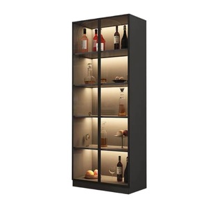 Meuble de cuisine moderne de luxe en bois massif écologique, buffet, armoire <span class=keywords><strong>à</strong></span> vin, présentoir <span class=keywords><strong>à</strong></span> whisky, <span class=keywords><strong>cave</strong></span> de rangement - Product Image 4