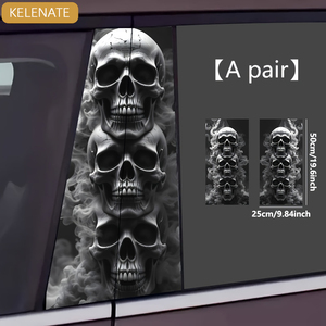 Calcomanía Impermeable para Pilar B de Coche, Calcomanías Mejoradas para Carrocería, Calcomanías Laterales con Diseño de Calavera, Calcomanía Personalizada para Pilar de Puerta de Vehículo - Product Image 3
