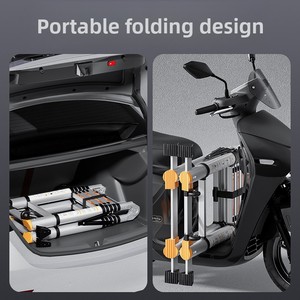 Échelle <span class=keywords><strong>télescopique</strong></span> en alliage d'aluminium à double verrouillage, pliable, pour usage domestique, capacité de charge 150 kg, pour intérieur - Product Image 5