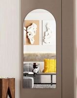 Miroir mural pleine longueur sans cadre, fait main, écologique, argenté, pour chambre à coucher, salon, décoration festive pour la maison