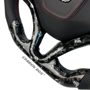 Volante Deportivo de Fibra de Carbono Forjado en Oferta, Empuñadura de Cuero Perforado para <span class=keywords><strong>Honda</strong></span> Fit de Tercera Generación y HRV - Product Image 4