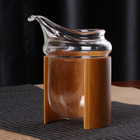 Tasse universelle en verre épaissi bec d'aigle, tube en bambou, isolante thermiquement, haute qualité, résistante à la chaleur, capacité 240CC, portable, style chinois