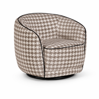 Fauteuil pivotant de luxe en bouclette, chaise longue confortable pour salon, hôtel, chambre à coucher