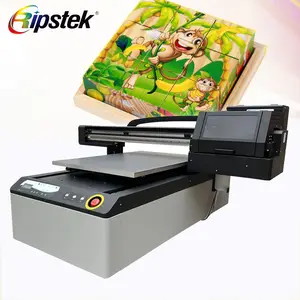 6090 UV-Printer Voor Houten Foto Puzzel Printer Machine, Uv Dtf Printer Met I3200 Xp600 Tx800 Kristallen Sticker Machine