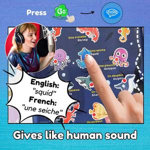 <span class=keywords><strong>Livre</strong></span> Sonore Électronique Interactif Parlant <span class=keywords><strong>pour</strong></span> l'Apprentissage du Français et de l'<span class=keywords><strong>Anglais</strong></span> <span class=keywords><strong>pour</strong></span> Enfants - Product Image 4