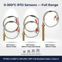 Huadong Spécialisé Platinum RTD (0~300 ° Connexion filetée, borne de compression de type languette, configuration 3 fils