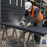 Panneau de façade en fibro-ciment à grain de bois A1 10 mm 200x2440 mm pour revêtement mural extérieur OEM