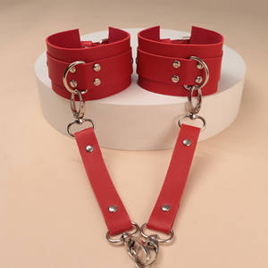 Europese punk dame lederen niet-mainstream bindend handgebakken harnas SM anale seks gothic creatieve trend bondage handboeien halsband - Product Image 3