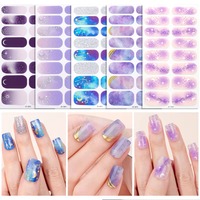 Autocollants pour ongles à paillettes colorées dégradées, les plus vendus, faciles à appliquer, OEM/ODM, non toxiques, fournisseur d'ongles
