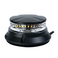 Luz de Baliza LED R65 R10 Aprobada, 12-24V, 24 LED, Opciones de Color Ámbar, Azul, Rojo, Verde y Transparente, Montaje Magnético, Luces Estroboscópicas de Emergencia