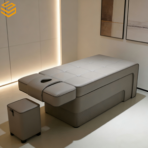 Modern Metal Thai <b>Bed</b> with <b>Lamp</b> Eco-Friendly Design Customizable Salon Spa Furniture - Product Image 2