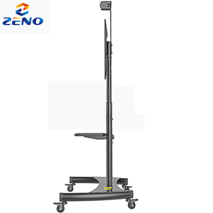 Zeno Zeno 180 Rolling TV Cart Mobile Floor TV Stand with <strong>Mount</strong>, 2 Supporting Tube 600 <strong>X</strong> 400 mm <strong>VESA</strong> TV Trolley - Product Image 2