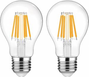 <span class=keywords><strong>Ampoule</strong></span> LED à filament A60 4W avec culot E27 et couvercle en verre, blanc chaud 2700K, certifiée CE, durée de vie de 50 000 heures pour usage résidentiel - Product Image 1