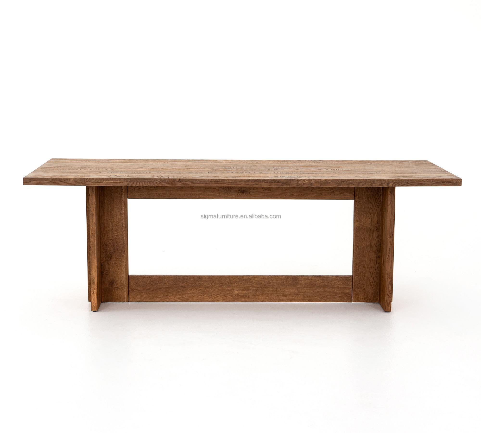 Best quality rustic style farmhouse wood dining table new design courtyard coffee table