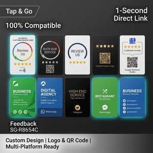 Carte de commentaires <span class=keywords><strong>NFC</strong></span> personnalisée 86x54mm N213, carte intelligente sans contact en PVC pour les commentaires des clients dans les commerces, restaurants, hôtels et sur Google - Product Image 5
