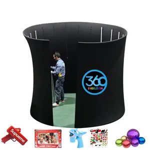 Schwarz 360 Photo Booth Spannung Stoff Photo Booth Hintergrund Runde 360 Photo Booth Hintergrund Stand