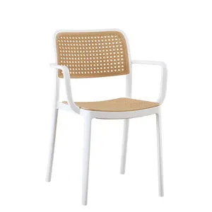 Chaises Design de Restaurant en plein air, produit en polypropylène, vente en gros, usine, plastique, rotin, chaise, prix moderne