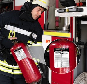 Etiquetas Personalizadas para Inspección de Extintores de Incendios, Superficie Escribible, Resistentes al Agua, con Fecha Mensual - Product Image 4