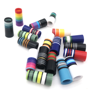 Accessoires de pièces de montage de Golf à faible quantité minimale de commande 0.355 pouces anneaux à rayures multicolores couleur en plastique embouts d'arbre de Club de Golf 9.1*30*14mm - Product Image 2