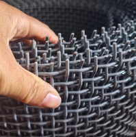 Kawat Saring Baja Mangan 65Mn Efisiensi Penyaringan Tinggi, Anyaman Polos, Ukuran Kustom untuk Saringan Getar, Filter Pertambangan, OEM