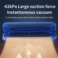 Mini scelleuse sous vide portable à faible bruit pour la maison, machine d'emballage semi-automatique, boutons tactiles, utilisation en cuisine