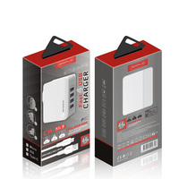 OMT Boîte d'emballage pliable en papier pour cartes avec câble de chargeur et accessoires avec logo personnalisé et fenêtre transparente en PVC transparent