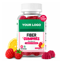Gomitas de Fibra Dietética con Sabor a Frambuesa y Limón, Favorecen la Digestión, la Salud Intestinal y la Regularidad, 60 Unidades, Suplemento Dietético