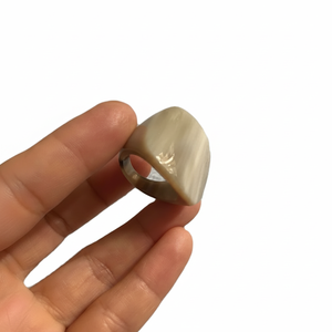 Agate Horn Chunky <b>Ring</b> Buffalo Horn <b>Ring</b> Buffalo Horn Jewelry Handmade <b>Ring</b> - Product Image 1