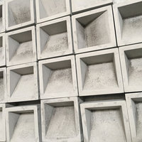 Briques creuses en béton, blocs minces emboîtables avec design tendance de pot de fleurs pour aménagement paysager, murs de séparation frittés